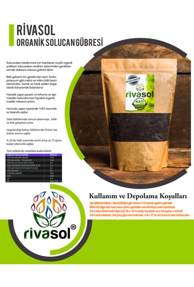 Rivasol® Organik Solucan Gübresi 2 kg - Doğa Dostu Craft Paket