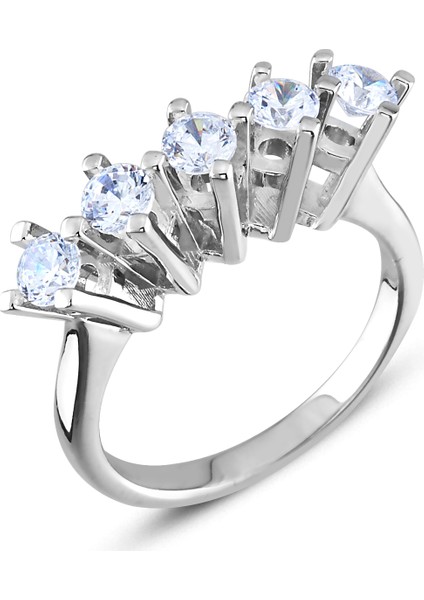 0,75 Carat Beş Taş Yüzük
