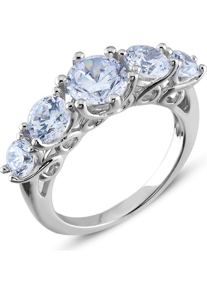 2,5 Carat Beş Taş Yüzük