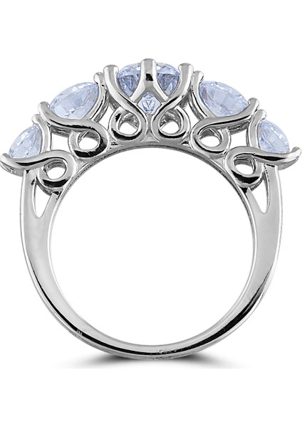 2,5 Carat Beş Taş Yüzük