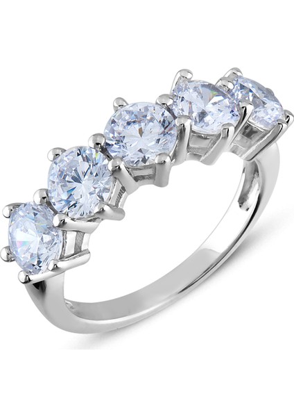 2,5 Carat Beş Taş Yüzük