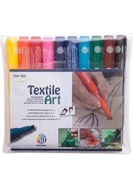 Textile Art - Kumaş Boya Kalem Seti 10Lu