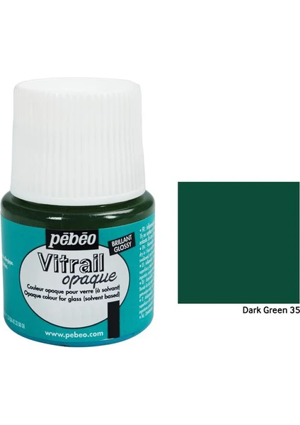 Vitrail Cam Boyası 45Ml - 35 Dark Green