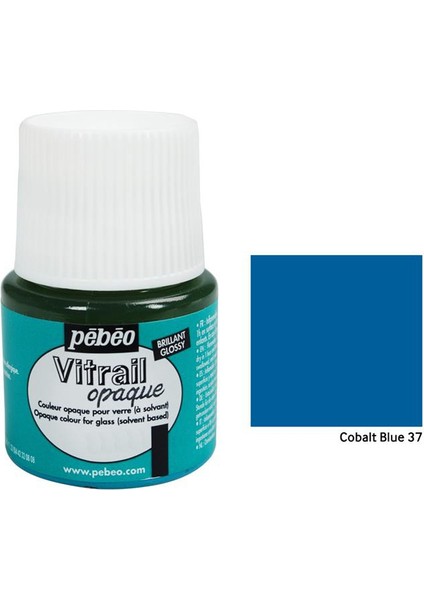 Vitrail Cam Boyası 45Ml - 37 Cobalt Blue