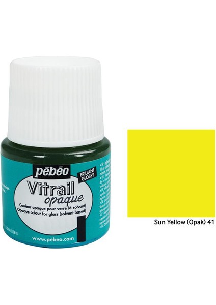 Vitrail Cam Boyası 45Ml - 41 Sun Yellow (Opak)