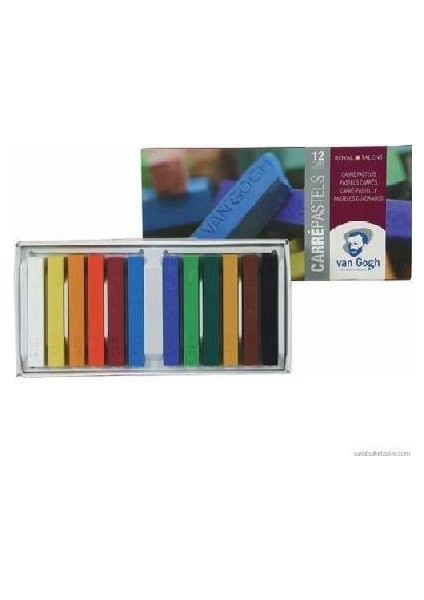 Van Gogh Kare Pastel Boya 12'Li