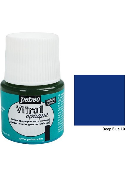 Vitrail Cam Boyası 45Ml - 10 Deep Blue