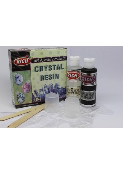 Crystal Resin Transparan Şeffaf Kristal Reçine Set 195 Cc