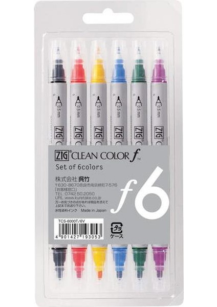 Clean Color F Çift Uçlu Marker Kalem 6lı TCS-6000T6V