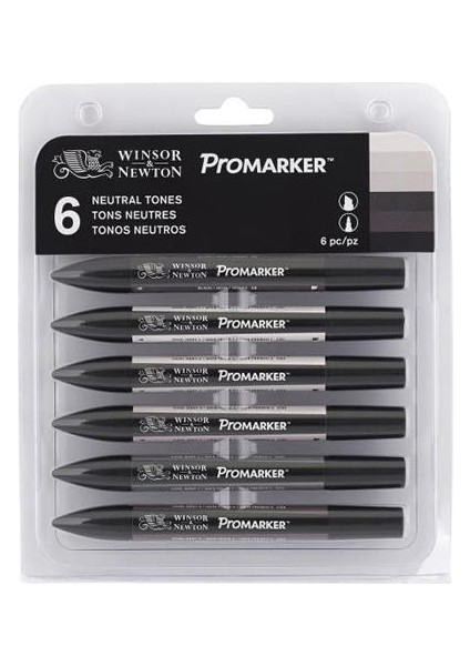 W&N Promarker Neutral Tones 6 Lı 0290024