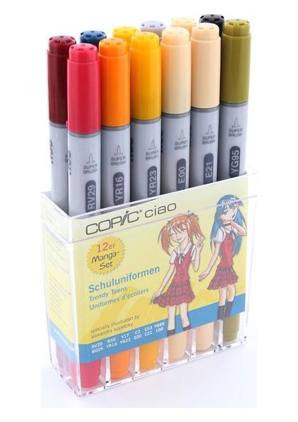 Ciao Marker 12`Li Set Schooluniform
