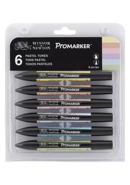 Winsor & Newton Promarker 6'Lı Set Pastel Tones