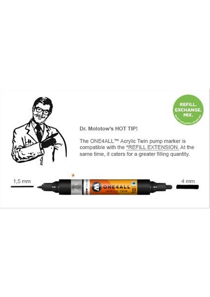 One4All Çift Taraflı Marker Kalem - True Blue fiyatları