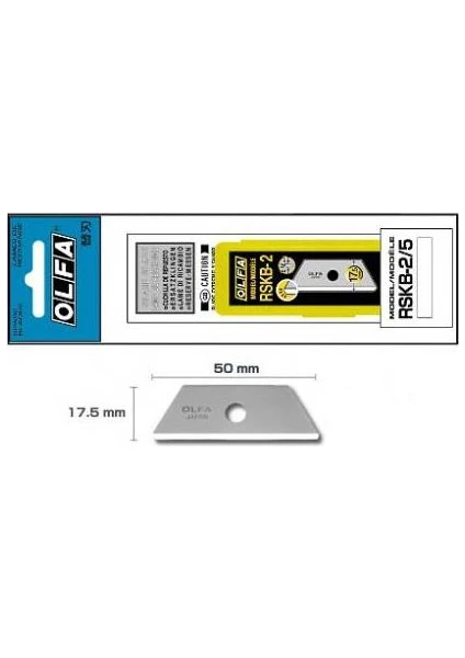 Rskb-2/5B Emniyetli Maket Bıçağı Yedeği 5'Li Tüp (Sk-3,Sk-4,Sk-5,Sk-9,Utc-1 İçin)