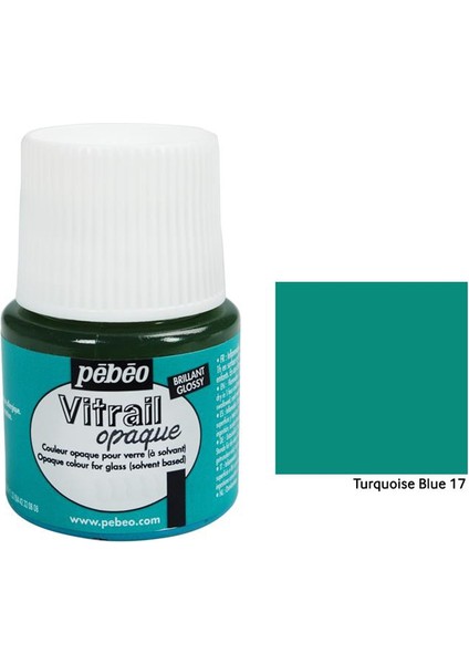 Vitrail Cam Boyası 45Ml - 17 Turquoise Blue