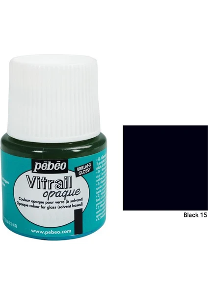 Vitrail Cam Boyası 45Ml - 15 Black