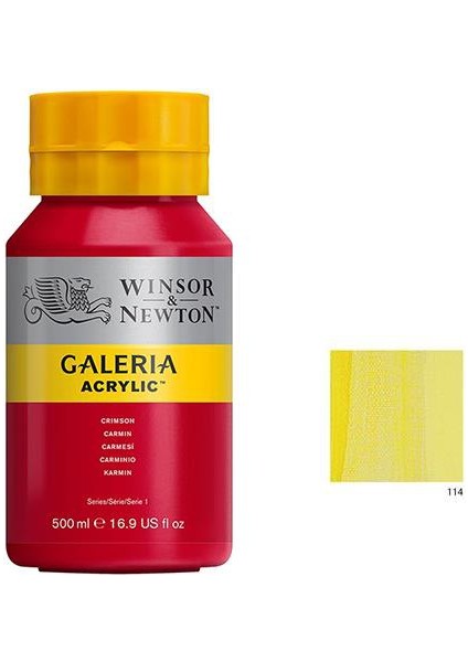 Galeria Akrilik Boya 500Ml - Cadmium Yellow Pale Hue 114
