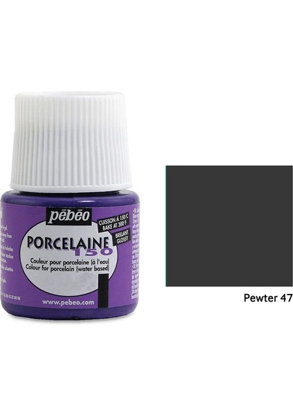 Porcelaine 150 Porselen Boyası 45Ml - Pewter 47