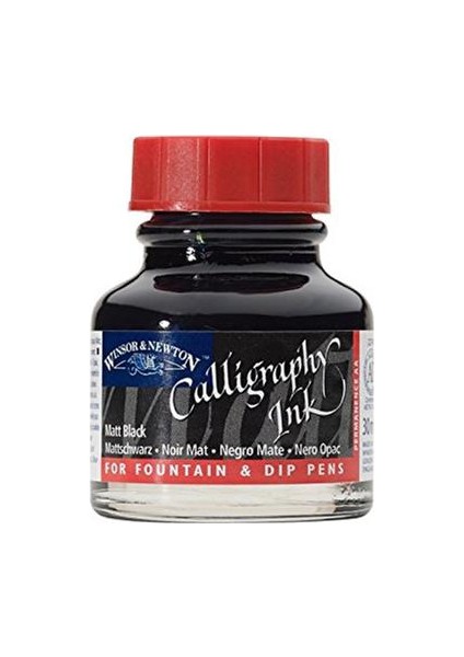 Kaligrafi Mürekkebi, 30Ml - Matt Black 30