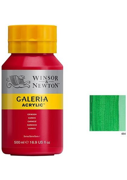 Galeria Akrilik Boya 500Ml - Permanent Green Middle 484