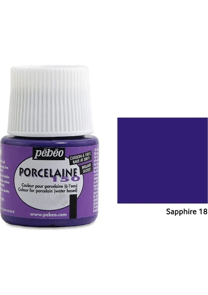 Porcelaine 150 Porselen Boyası 45Ml - Sapphire 18