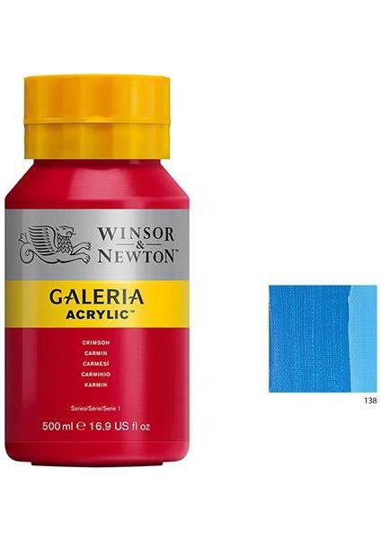 Galeria Akrilik Boya 500Ml - Cerulean Blue Hue 138