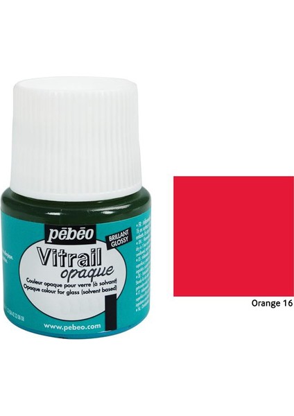 Vitrail Cam Boyası 45Ml - 16 Orange