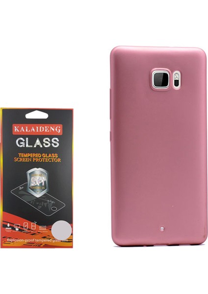 Htc U Ultra Kılıf Premier Silikon Case + Cam
