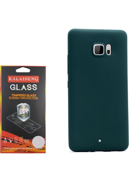 Htc U Ultra Kılıf Premier Silikon Case + Cam