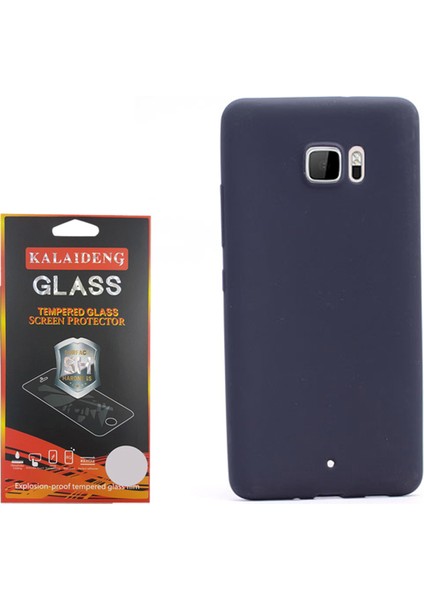 Htc U Ultra Kılıf Premier Silikon Case + Cam