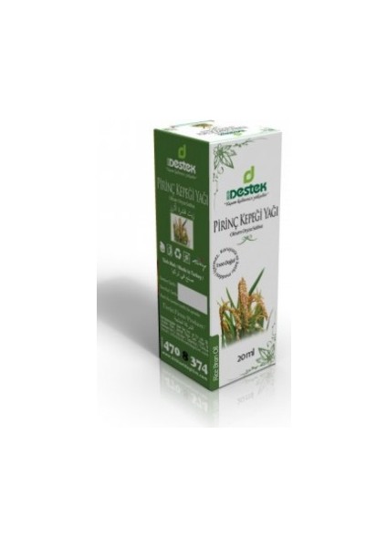 Pirinç Kepeği Yağı (Soğuk Pres) 20cc