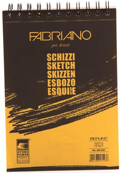Schizzi Nuovo Natural Dokulu Eskiz Bloknot, Spiralli Blok 90Gr., 21X29,7Cm