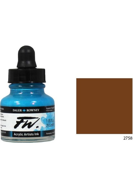 Fw Ink Likit Akrilik 29.5Ml - Burnt Umber 2758