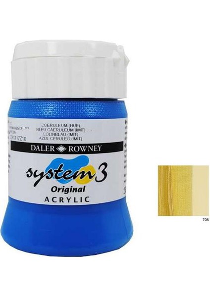 System 3 Akrilik Boya 500Ml - Pale Gold 708