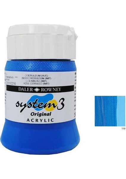 System 3 Akrilik Boya 500Ml - Cobalt Blue (Hue) 110