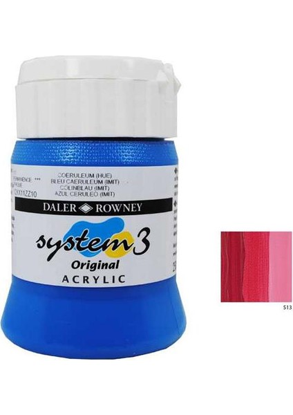 System 3 Akrilik Boya 500Ml - Crimson 513