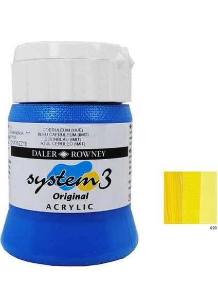 System 3 Akrilik Boya 500Ml - Cadmium Yellow Hue 620