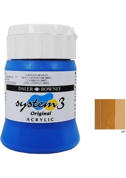 System 3 Akrilik Boya 500Ml - Raw Sienna 667