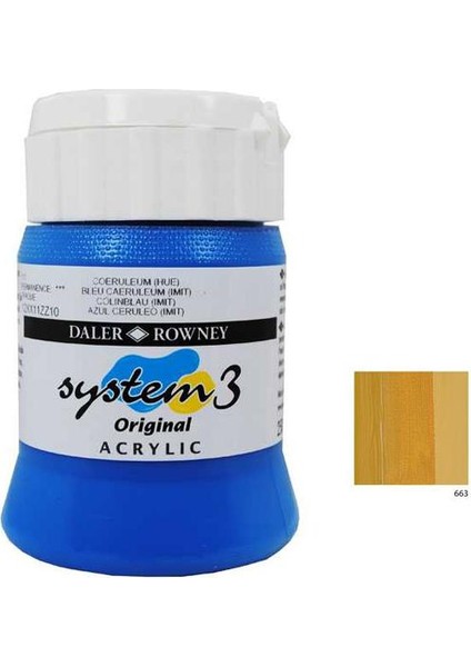 System 3 Akrilik Boya 500Ml - Yellow Ochre 663
