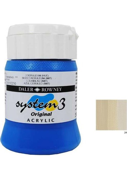 System 3 Akrilik Boya 500Ml - Buff Titanium 24