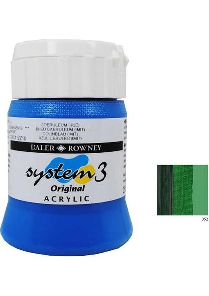 System 3 Akrilik Boya 500Ml - Hockers Green 352