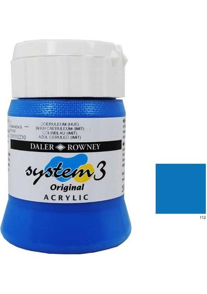 System 3 Akrilik Boya 500Ml - Coeruleum Blue (Hue) 112