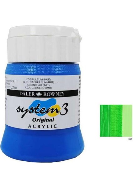 System 3 Akrilik Boya 500Ml - Leaf Green 355