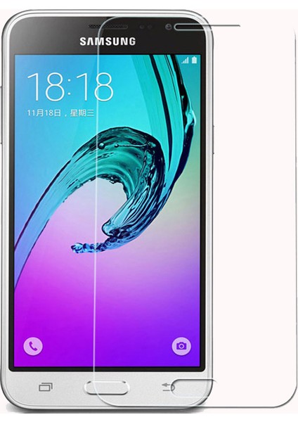 Samsung Galaxy J3 Pro Ultra İnce Silikon Kılıf+Tempered Glass