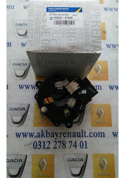 Fluence Airbag Sargısı Döner Kantaktör 255544794R