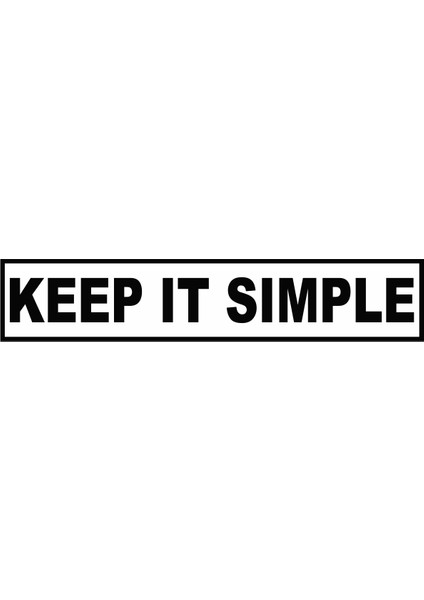 Keep it Simple Duvar Sticker fiyatları
