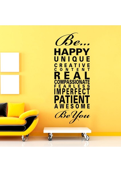 Be Happy Duvar Sticker
