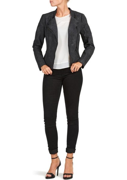 Bayan Deri Ceket 15102997 Leather Bıker fiyatları