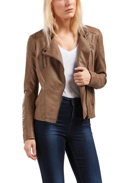 Bayan Deri Ceket 15102997 Leather Bıker modelleri