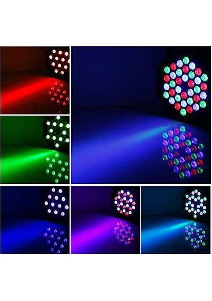 led Par Rgb 18X3 Lazer Işık Disko, Sahne Aydınlatma Dj Parti Işık